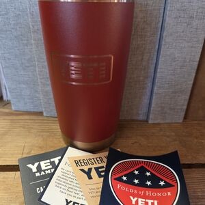YETI Folds Of Honor Red And Copper Rambler Nwt